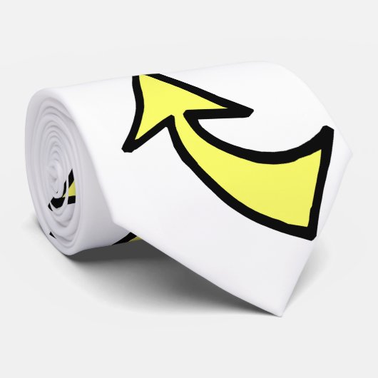 Mannen Designer Stropdassen Happy Yellow Arrow (Opgerold)