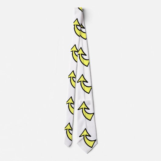Mannen Designer Stropdassen Happy Yellow Arrow (Achterkant)