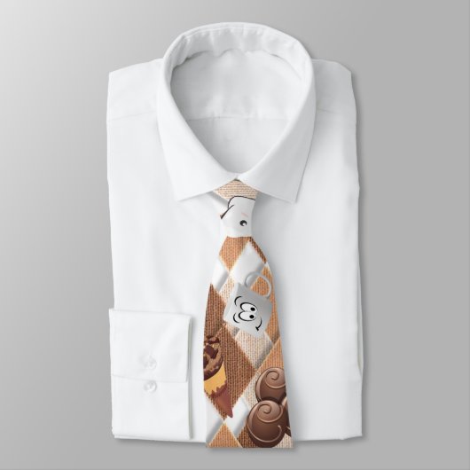 Mannen Designer Stropdassen Hot Chocolate Marshmal (Gebonden)