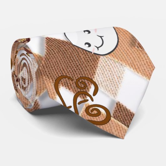 Mannen Designer Stropdassen Hot Chocolate Marshmal (Opgerold)