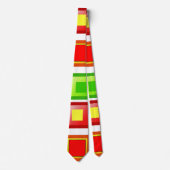 Mannen Designer Stropdassen Kleurrijke vierkantjes (Voorkant)