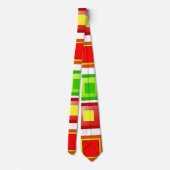Mannen Designer Stropdassen Kleurrijke vierkantjes (Achterkant)
