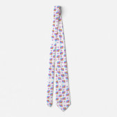 Mannen Designer Stropdassen Kleurrijke vierkantjes (Achterkant)