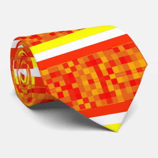 Mannen Designer Stropdassen Oranje Geel (Opgerold)