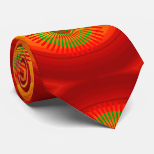 Mannen Designer Stropdassen Oranje rood groen