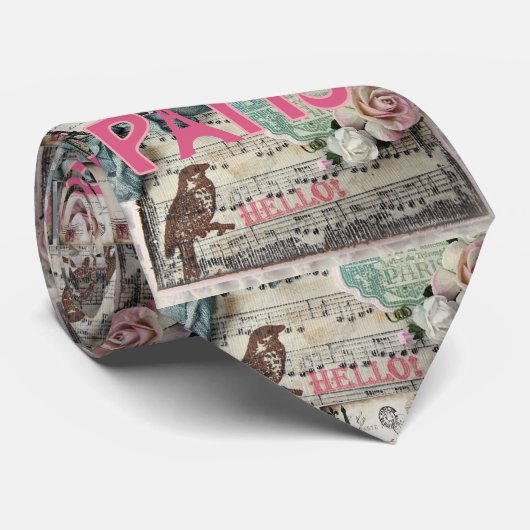 Mannen Designer Stropdassen Parijs (Opgerold)