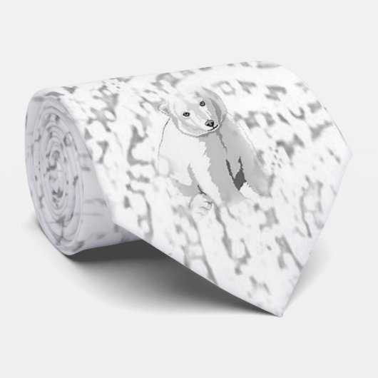 Mannen Designer Stropdassen Polar Beer (Opgerold)