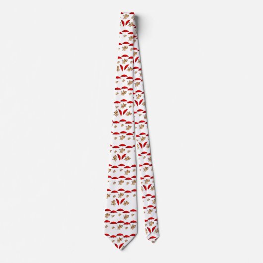 Mannen Designer Stropdassen Red Umbrella Cats (Voorkant)