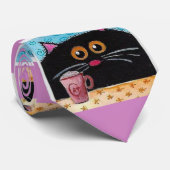 Mannen Designer Stropdassen Whimsical Cats (Opgerold)
