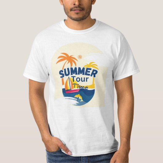 Mannen Designer Tshirt, Summar Tour, Tshirt, Kleur T-shirt (Voorkant)