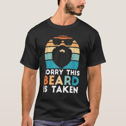 Mannen, deze baard wordt ingenomen met Retro Valen T-shirt (Voorkant)