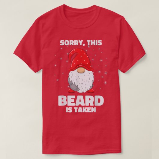 Mannen, deze baard wordt met kerst gemaakt. t-shirt (Design voorkant)