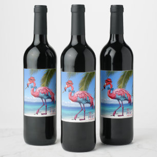 Mannen DEZE GUY'S GEPENSIONEERDE Flamingo Tropical Wijn Etiket
