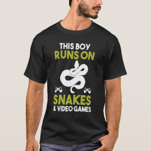 Mannen Deze jongen loopt op slangen & videospellet T-shirt
