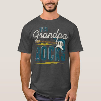 Mannen Deze opa blaast vaders dag muziek T-shirt