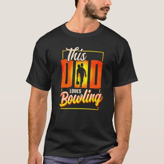 Mannen Deze vader houdt van Bowling pa T-shirt (Voorkant)