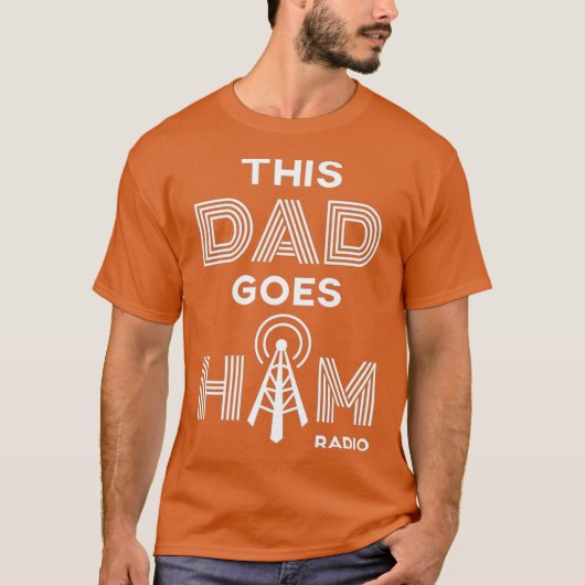 Mannen Deze vader krijgt een Ham Radio Premium T-shirt (Voorkant)