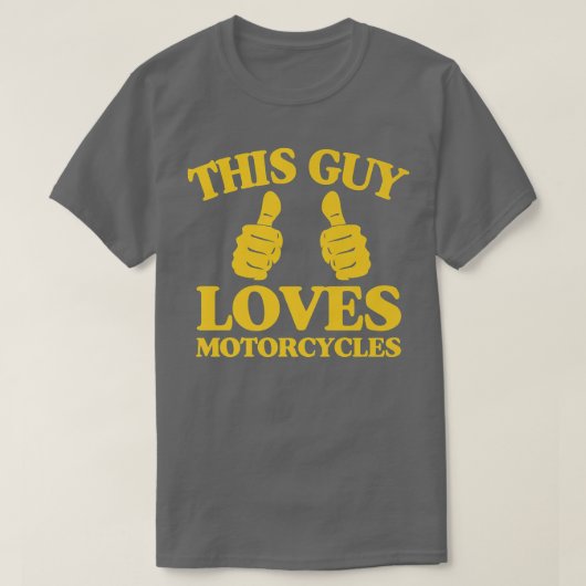 Mannen deze vent houdt van motorfietsen, grappig t t-shirt (Design voorkant)