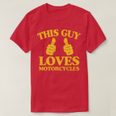 Mannen deze vent houdt van motorfietsen, grappig t t-shirt (Design voorkant)