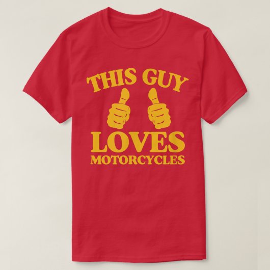 Mannen deze vent houdt van motorfietsen, grappig t t-shirt (Design voorkant)
