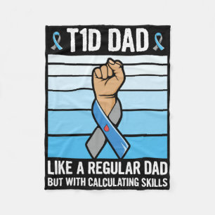 Mannen Diabetische steun citaat voor een type 1 di Fleece Deken