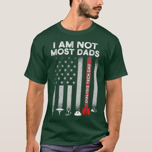 Mannen dialyse technicus Most Dads Nefrologie T-shirt (Voorkant)