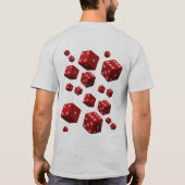 Mannen dice wit t-shirt lange mouw voor hem (Achterkant)