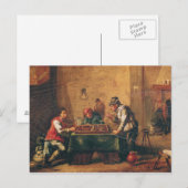 Mannen die Backgammon in een Tavern spelen Briefkaart (Voorkant / Achterkant)