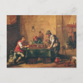 Mannen die Backgammon in een Tavern spelen Briefkaart (Voorkant)