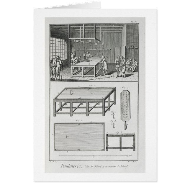 Mannen die biljarten spelen, van de "Encyclopedie  (Voorkant)