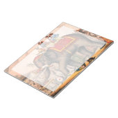 Mannen die een circusact uitvoeren met een olifant notitieblok (Schuin)