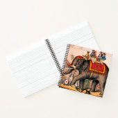 Mannen die een circusact uitvoeren met een olifant notitieboek (Binnen)