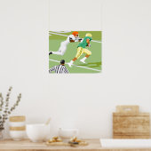 Mannen die football spelen 2 poster (Keuken)