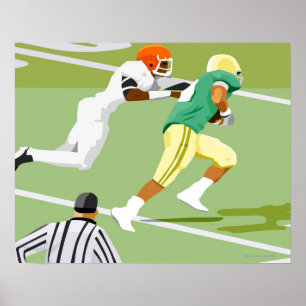 Mannen die football spelen 2 poster