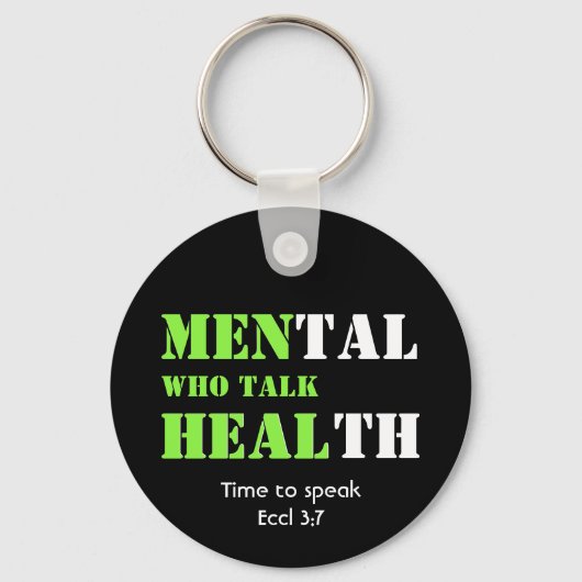 MANNEN DIE HEAL Custom Scripting Mental Health Sleutelhanger (Voorkant)