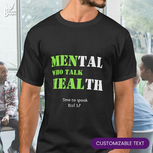 MANNEN DIE HEAL Custom Scripting Mental Health T-shirt