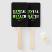 MANNEN DIE HEAL Mannen Mentale Gezondheid GEBRUIKE Handwaaier (Voorkant en achterkant)