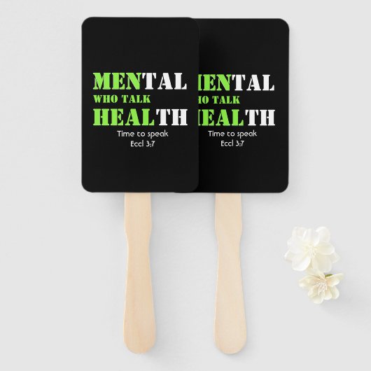 MANNEN DIE HEAL Mannen Mentale Gezondheid GEBRUIKE Handwaaier (Voorkant en achterkant)