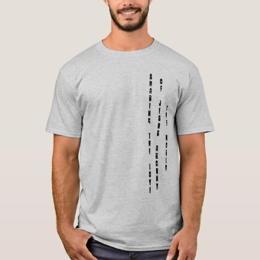 Mannen die het shirt van de Liefde delen (Voorkant)
