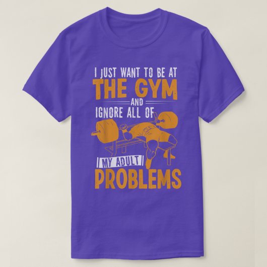 Mannen die ik alleen wil zijn in de gym-spieren t-shirt (Design voorkant)