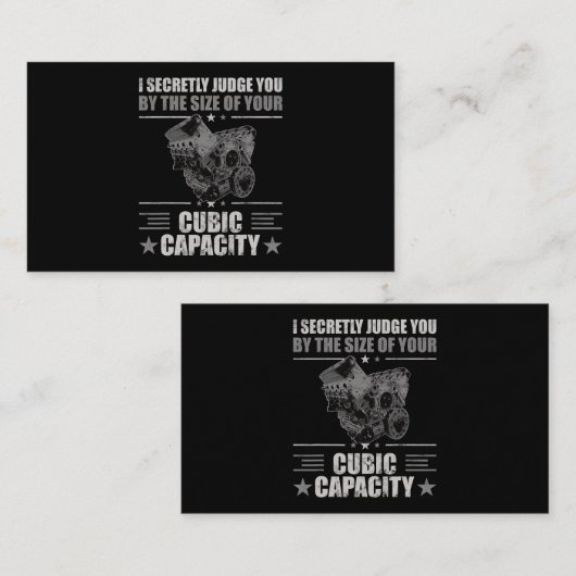 Mannen die ik geheim van oordeel ben over je groot visitekaartje (Voorkant / Achterkant)