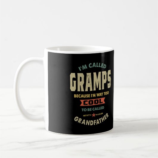 Mannen die ik Gramps Cool Grandpa Gift heet Koffiemok (Links)