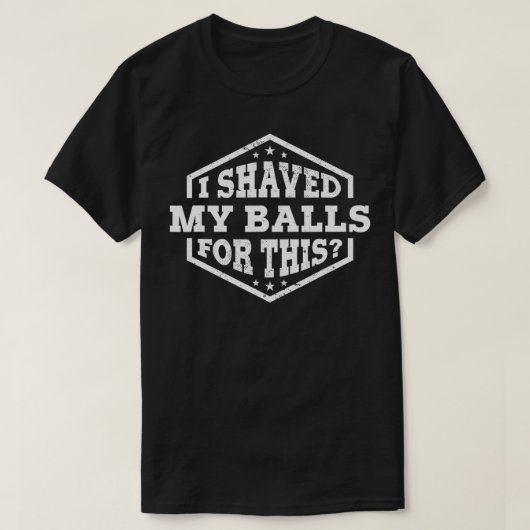 Mannen die ik heb geschoren voor deze grappigheid t-shirt (Design voorkant)