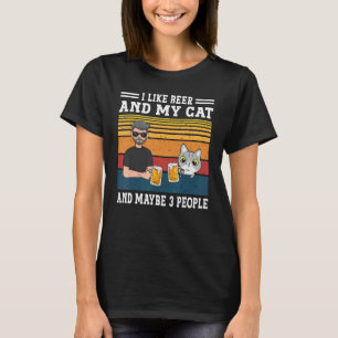 Mannen die ik leuk vind aan bier en mijn kat en mi t-shirt