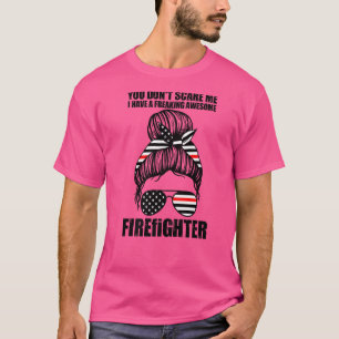 Mannen die je me niet kan schelen dat ik brandweer t-shirt