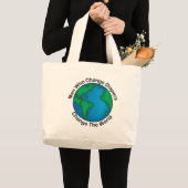 Mannen die luiers veranderen, veranderen de wereld grote tote bag (Voorkant (product))