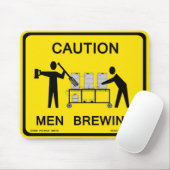 mannen die mousepad brouwen muismat (Met muis)