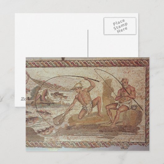 Mannen die op de Nijl vissen Briefkaart (Voorkant / Achterkant)