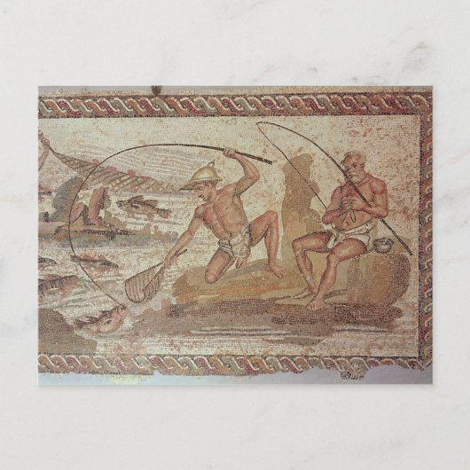 Mannen die op de Nijl vissen Briefkaart (Voorkant)