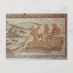 Mannen die op de Nijl vissen Briefkaart